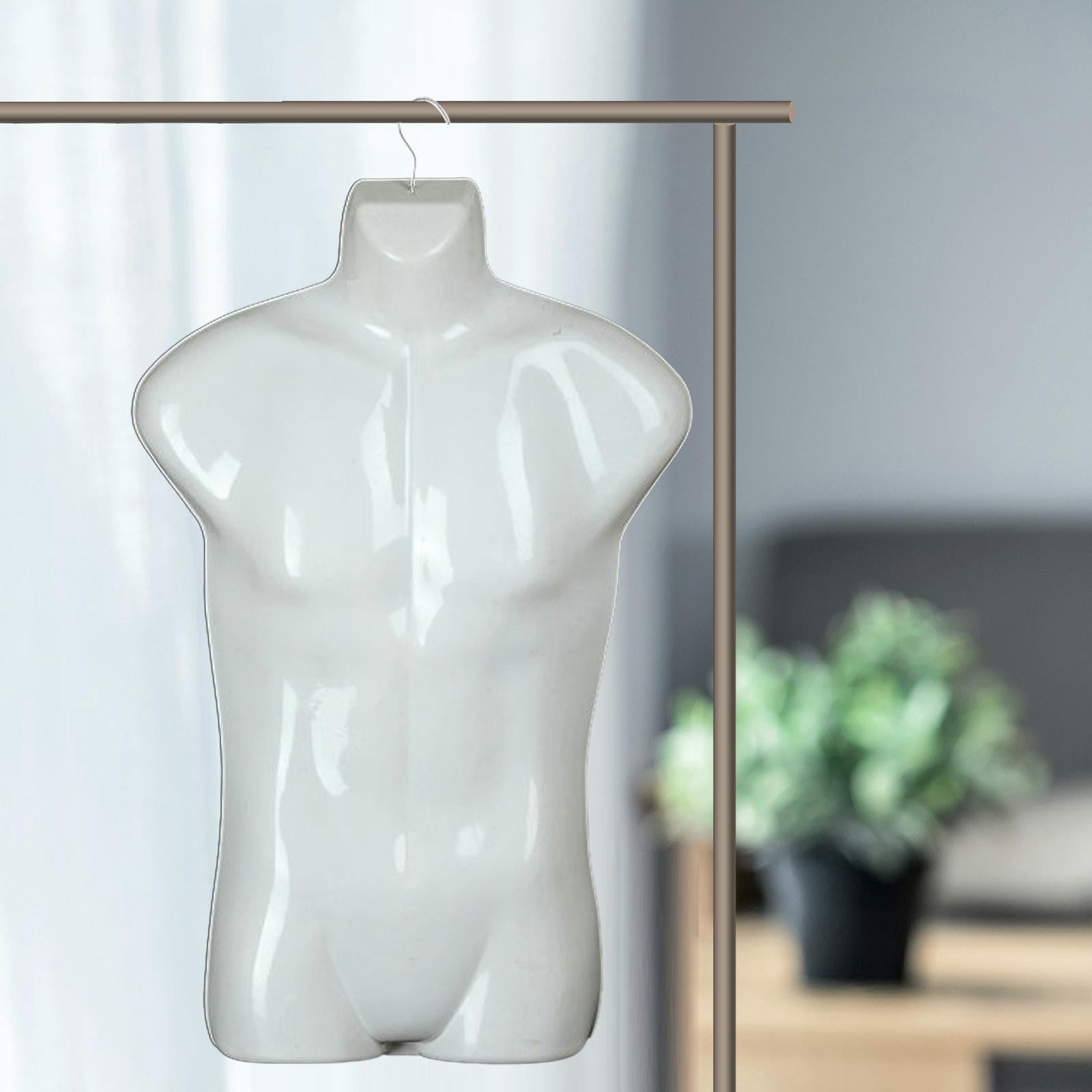 figatia Male Mannequin Hanger Fashion Body Manikin for Garment Vendors Market Commercial white