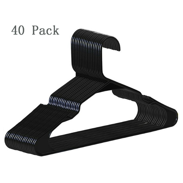 Plastic Hangers 40 Pack Durable Clothes Hanger with Hooks Space Saving