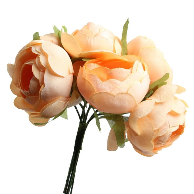 6 Piezas Artificial para Decoracion Cumpleaños Accesorio de Bricolaje champán BLESIY Flores de seda artificial de rosas