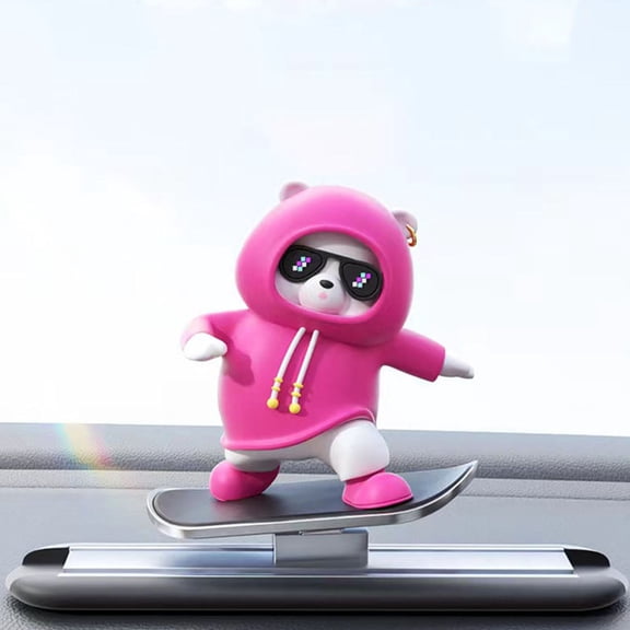 RKSTN Scooter Power Bear Car Bear Ornaments Cute Scooter Power Bear Car Interior Supplies Home Decoration Supplies