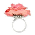 thumbnail image 2 of Ring Band Adjustable Lacquer Dipped Pink Rose, Size 5, 2 of 2