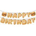 thumbnail image 1 of Banner de cumpleaños con temática de hamburguesa Okayski para decoración de fiesta, 1 of 6