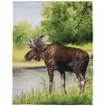 thumbnail image 1 of Safdie & Co. Jeté Imprimé Flanelle Orignal Du Lac, 1 of 1