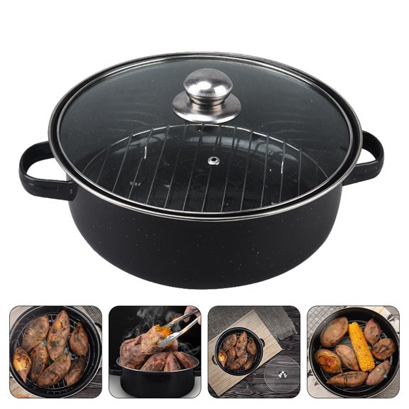 SWETRACE 1 Set of Sourdough Baking Pot in Cast Iron for Prevent Food from Rolling