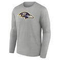 thumbnail image 2 of Men's Lamar Jackson Gray Baltimore Ravens Icon Player Name & Number Long Sleeve T-Shirt, 2 of 3