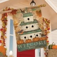 thumbnail image 3 of Briarwood Lane Welcome Fall Birdhouse Primitive House Flag, 3 of 4
