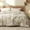 Beige, variant on Cozy Comfort King Size Comforter Set - 7 Pieces Grey White Striped Bedding Sets King Bed in A Bag with Comforters King Size, Sheets, Pillowcases & Shams, Bed Sets