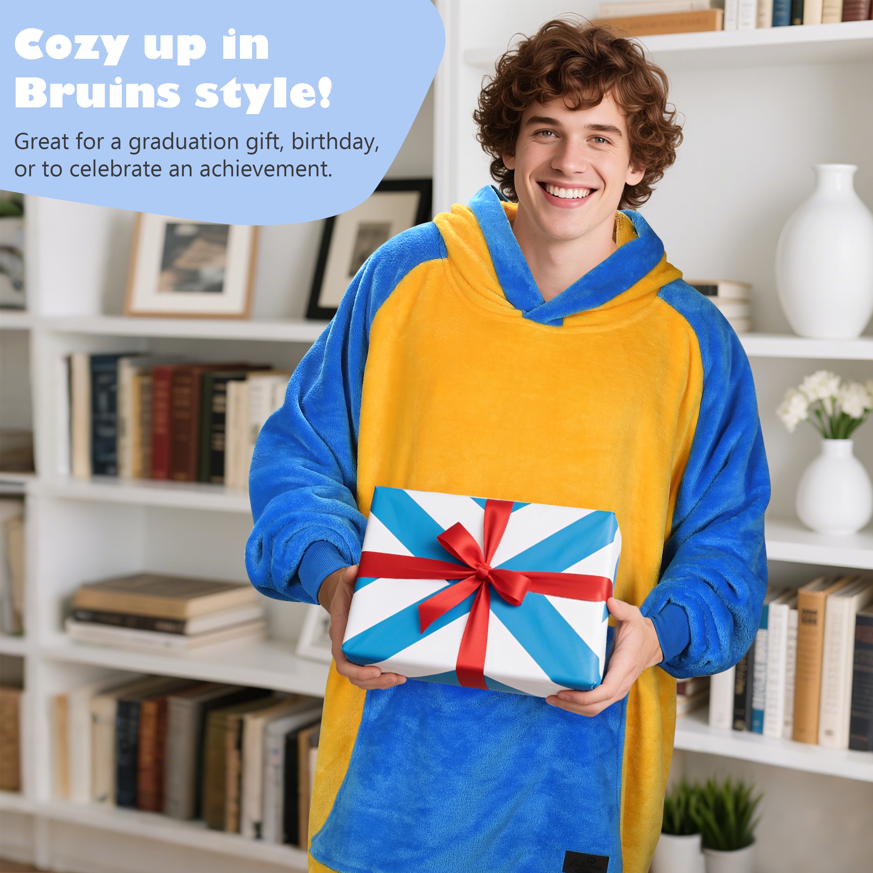 Catalonia Oversized Blanket Hoodie Sweatshirt, Fleece Pullover with Large Front Pocket, for Adults Men Women