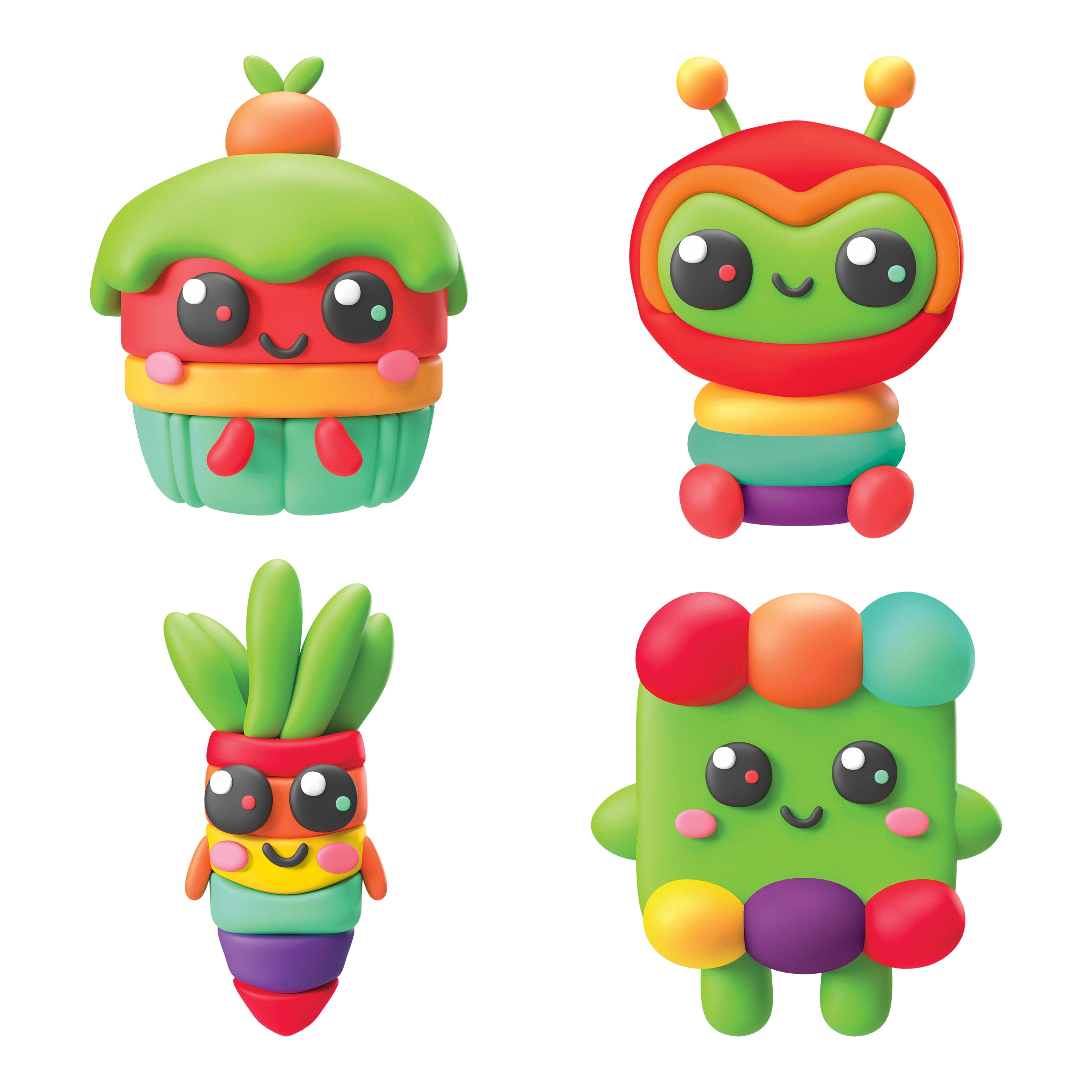 Compound Kings, Just Dough, Play Dough, Alien Character pack, Multicolor, Children Ages 3+
