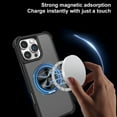 thumbnail image 5 of for iPhone 15 Matte Case with Magnetic Kickstand, Compatible with MagSafe, Luxury Protective Translucent Shockproof Lightweight Anti-Slip TPU PC Metal Wireless Charging Phone Case, Black, 5 of 11