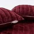 thumbnail image 5 of Home Soft Things Plush Faux Fur Throw & 2 Pillow Covers Set - Burgundy - 60"x80"/18"x18" Jumbo, 5 of 9