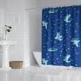 thumbnail image 3 of Sea Life Theme Shower Curtain - Ocean Inspired Tropical Predators, Waterproof Washable Fabric Bathroom Decor for Adventurous Style,72x84in, 3 of 5