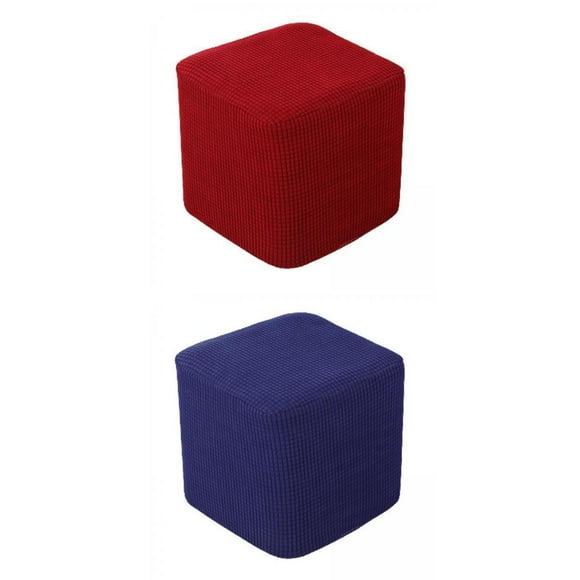 2x Funda Elástica Reposapiés Reposapiés Cubierta Suave para Sala de perfecl Funda otomana de 1 pieza