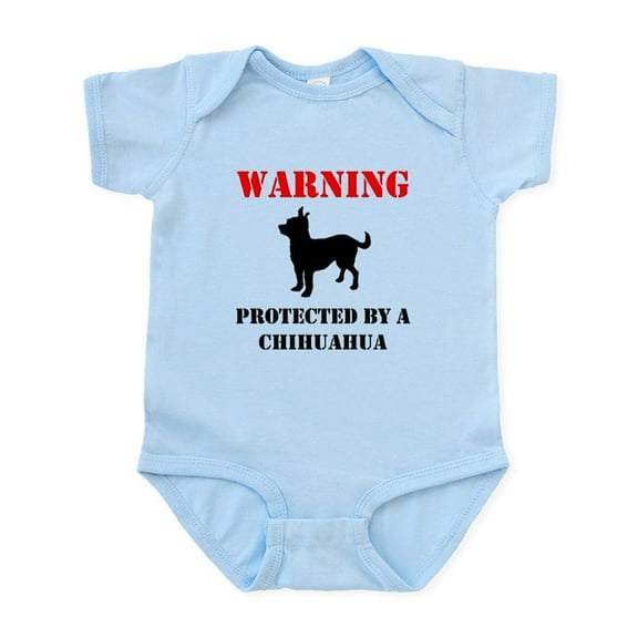 CafePress - Protected By A Chihuahua Body Suit - Baby Light Bodysuit, Size Newborn - 24 Months