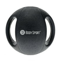 Body Sport Double Grip Medicine Ball, 10 lb. - Strength Training Weighted Exercise Tool - Softer Kettlebell Alternative for Home Fitness & Gyms