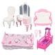 thumbnail image 3 of Juego de dormitorio para casa de muñecas, tocador, sofá, taburete, muebles de dormitorio, juego de accesorios para casa de muñecas 1/12, 3 of 5