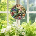 thumbnail image 5 of 15cm Hummingbird Suncatcher Stained Glass Hanging Ornament Colorful Window Decor for Garden Patio Courtyard Nature Themed Home Decor Gift for Bird Lovers Sunlight Rainbow Maker Decorative Pendant, 5 of 6