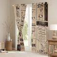 thumbnail image 4 of Homewish Cowgirl Cowboy Black Out Curtains, Farmhouse Lodge Cabin Curtains Pack of 2 (42x63 Each), Vintage Fashion Newspaper Bedroom Curtains, Blackout Curtains Bedroom Decor, 4 of 6