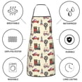thumbnail image 6 of Disketp Retro Steampunk Vehicle1 Kitchen Apron with adjustable Aprons for Women with Pockets Cooking Powder Pink Apron, 6 of 7
