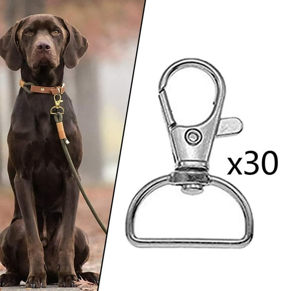 30Pcs Metal Keychain Bulk - Swivel Snap Hook and Slide Buckle for Handbag Purse Hardware Fastener Strap, Backpack Accessories