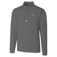 thumbnail image 2 of Men's Cutter & Buck  Gray Detroit Lions Traverse Stretch Quarter-Zip Top, 2 of 3