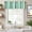 Dark Green, variant on Red Pink Stripe Farmhouse Short Window Curtain Valances, Geometric White Vertical Striped Rod Pocket Kitchen Valances for Living Room Bedroom Bathroom Cafe 42" x 12"