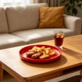 thumbnail image 4 of Round Plastic Serving Platters, Cafeteria Tray Platters, Fast Food Serving Trays, Stackable Decorative Trays for Tea Set Dessert Snack, for Appetizers, Fruit, Party Trays, Catering, Weddings & Events, 4 of 4