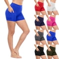 thumbnail image 5 of Women's Biker Shorts High Waist High Elasticity Cycling Plus Yoga Shorts with Pocket Gym Workout Running Shorts, 5 of 8