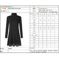 thumbnail image 5 of HA-EMORE Women Turtleneck Long Sleeve Loose Casual Tshirt Dress with Lace, 5 of 9