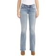 thumbnail image 1 of Silver Jeans Co. Women's Britt Low Rise Curvy Fit Slim Bootcut Jeans, Med Wash SCV211, 33W x 31L, 1 of 3