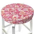 thumbnail image 3 of Balery Sweet Fundas de asiento para taburete de bar redondo de tela de terciopelo ajustables que protegen de arañazos y manchas para sillas de 14 a 17 pulgadas.-14 inch, 3 of 7