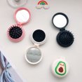 thumbnail image 3 of 1Pcs Folding Mini Pocket Hair Comb with Mirror, 3 of 5