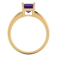 thumbnail image 4 of Clara Pucci 14K Yellow Gold 1ct Amethyst Solitaire Ring for Women, 4 of 8
