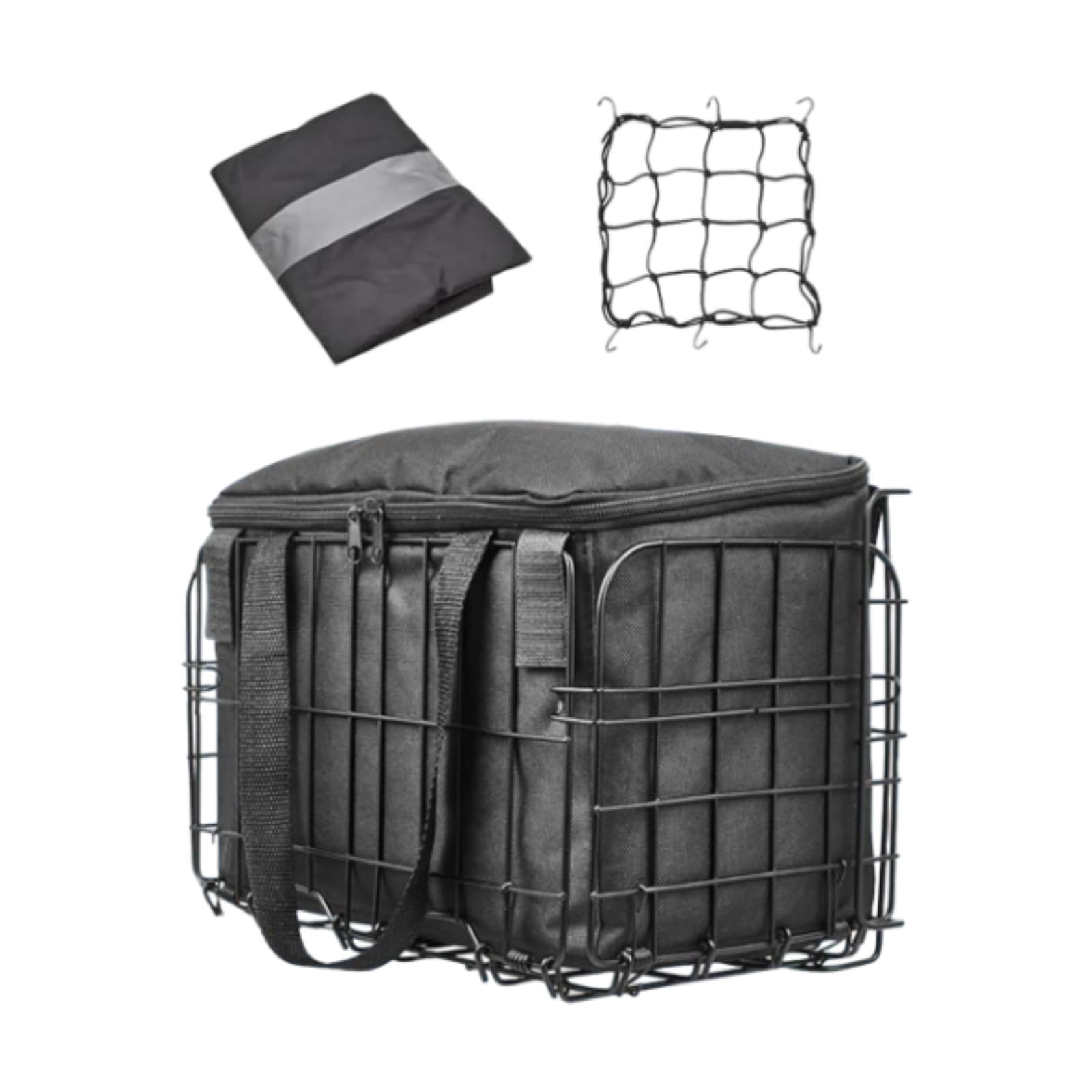 harayaa Bike Basket Front Rear with Reflective Waterproof Cover Bike Luggage Rack Basket