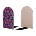 thumbnail image 2 of Lsque Rose Flowers Printed Wood Bookends,Non-Skid Bookend for Shelves,Heavy Duty Support Bookends,Non-Slip Foam Pads for Office, Home, and Library,1 Pair, 2 of 8