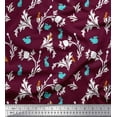 thumbnail image 1 of Soimoi Cotton Voile Fabric Leaves,Floral & Rabbit Animal Print Sewing Fabric Yard 42 Inch Wide, 1 of 3