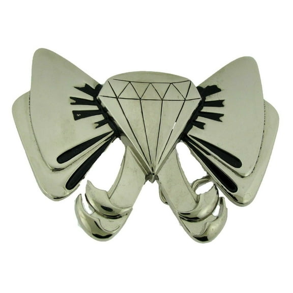 Diamond Bow Silver Chrome Metal Belt Buckle Rock Rebel New Style Gothic Celtic Tattoo Culture