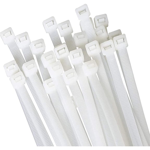 White zip ties 18 inch Large Cable ties wraps100 pcs/Pack outdoor use Long plastic ties with 60 Pounds tensile