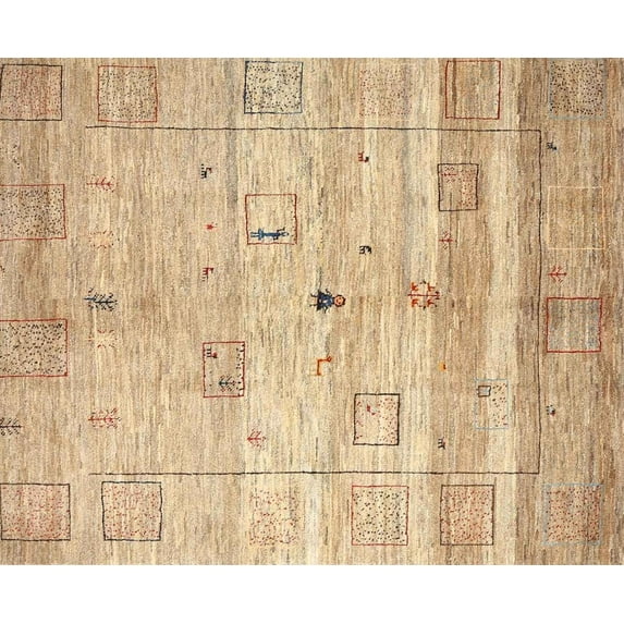 Ahgly Company Machine Washable Indoor Rectangle Contemporary Peru Brown Area Rugs, 5' x 7'