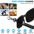 thumbnail image 4 of HIVISUALS AI Smart Glasses with Camera & ChatGPT, Hands-Free 1080P Video, Real-Time Translation, 7H Playtime, Open-Ear Audio, Detachable Lenses for Travel Vlog, 4 of 11