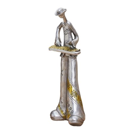 Esquirla Musician Statue Figurine Resin Music Character Model Collectible Sculpture Art Ornament Home Decor Suitable for Table Centerpiece Bookshelf Bookcase Fireplace Living Room Style A
