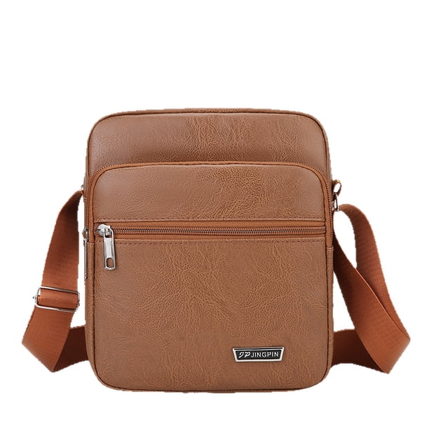 Bandolera de piel impermeable para hombre 20x10x23 cm