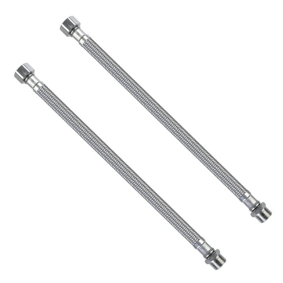 Stainless Steel Flexible Tubes 3/8 Inch for Hot and Cold Water Applications Home Plumbing Needs Secure Faucet Connection