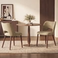 thumbnail image 6 of AFO Modern Velvet Dining Chair with Solid Wood Legs, Side Chair for Dining Room, Cafe and Kitchen, Set of 2, Coffee, 6 of 13