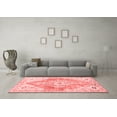 thumbnail image 3 of Ahgly Company Indoor Round Abstract Red Contemporary Area Rugs, 6' Round, 3 of 4