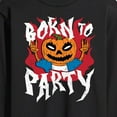 thumbnail image 3 of Instant Message - Born To Party Halloween  - Men's Long Sleeve T-Shirt, 3 of 6