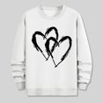 thumbnail image 5 of WREESH Mens Valentines Sweatshirts Graphic Oversized Sweatshirts Loose Casual Heart Printed Round Neck Pullover Tops Spring Shirt White, 5 of 6