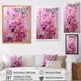 thumbnail image 4 of Designart "Delicate Pink Petals with Butterfly Art" Floral Framed Wall Art - Traditional Pink Fuschia Hallway Framed Wall Art Decor, 4 of 6