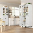 thumbnail image 6 of 71 inch Tall Storage Cabinet, Kitchen Pantry 5 Tier Bathroom Cabinet with 4 Doors Adjustable Shelves for Kitchen, Dining Room, Bathroom, 6 of 8
