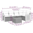 thumbnail image 2 of vidaXL Garden Sofa Set Black PE rattan Medium Adjustable Feet, 2 of 10